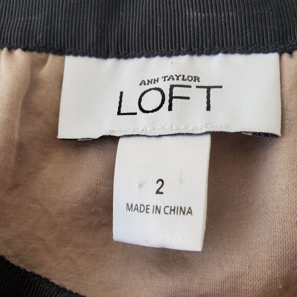 Ann Taylor Loft Womens Sheer Black Lace Pencil Skirt Scalloped Hem Lined Size 2 - Picture 7 of 9